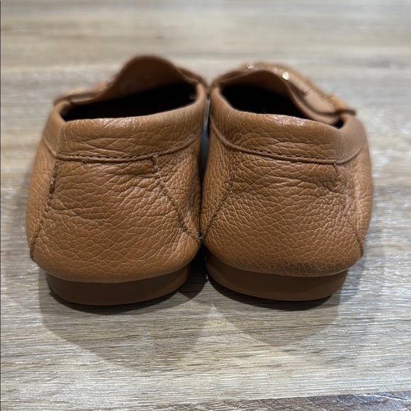 COACH FREDRICA Size 8B Loafers Pebbled Leather Tan Moccasins Slip On Flats - Picture 4 of 9